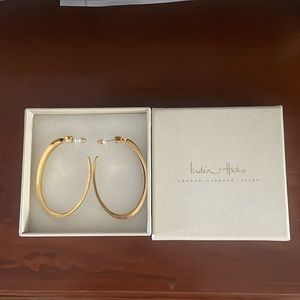 India Hicks Gold Leticia Hoop Earrings